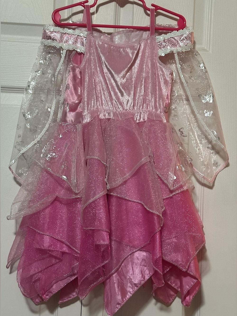 TEETOT & COMPANY Pink Sparkle Butterfly Princess Costume Dress for Kids Sz 3~4